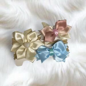 Hand Crafted Set of 3 Soft Baby Headbands
